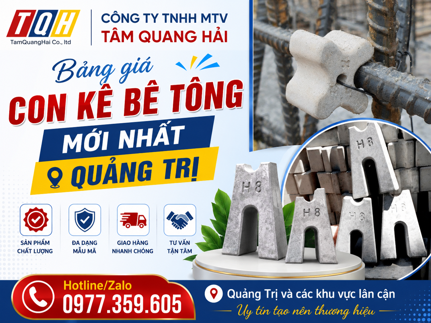 Bảng giá con kê bê tông mới nhất Quảng Trị