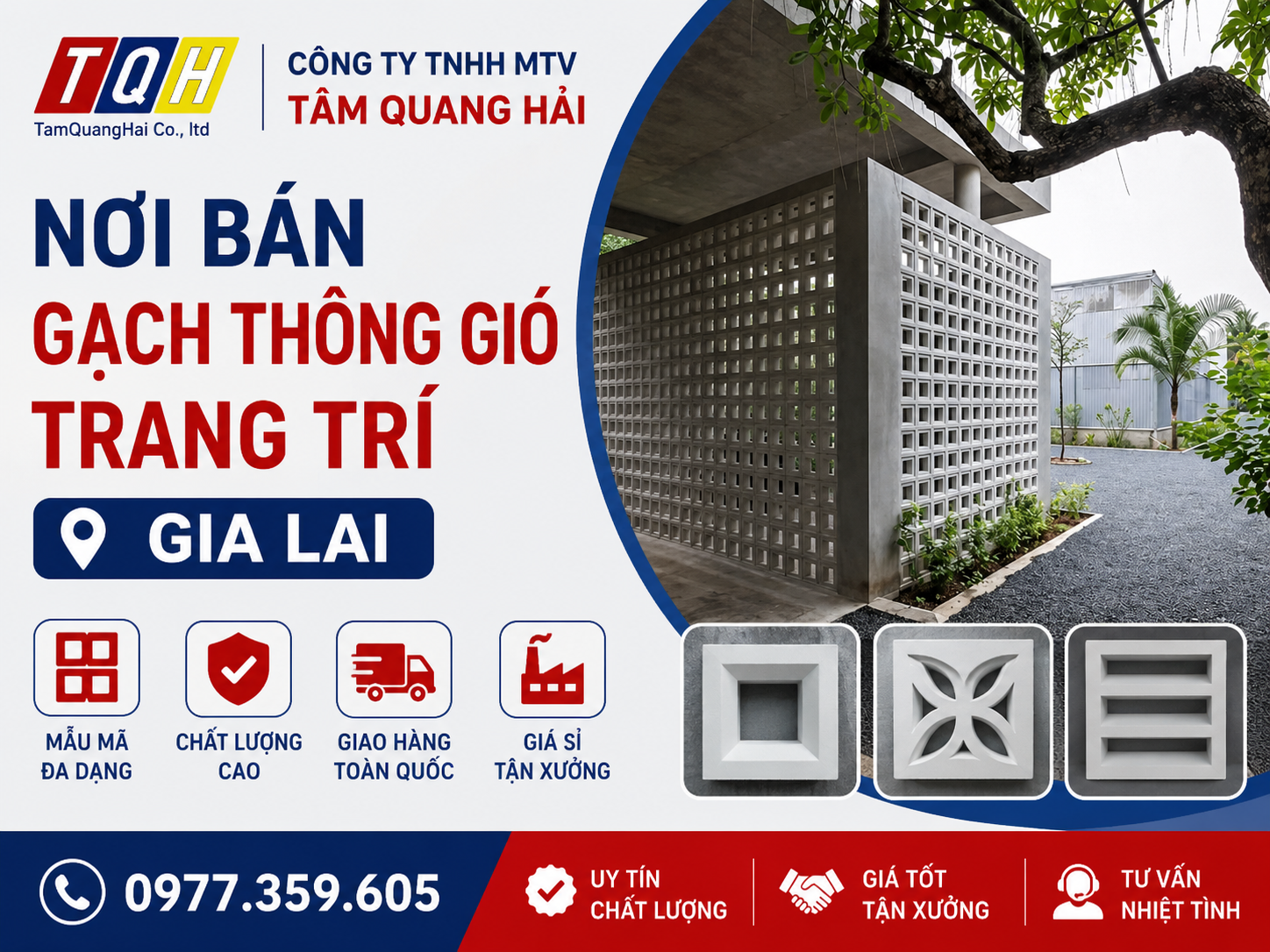 Nơi bán gạch thông gió trang trí ở Gia Lai